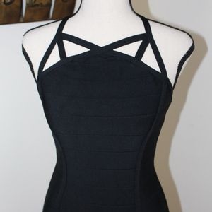 BeBe, body con black mini bandage dress XS      C4